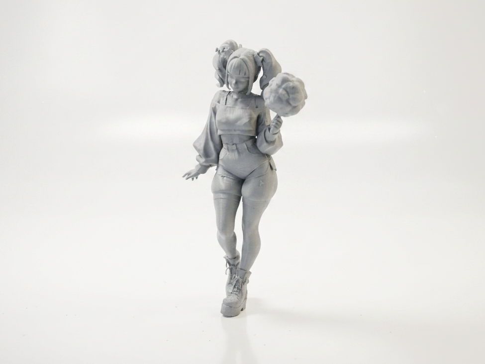 Cotton Candy Lady Figurine Female Figure 3D Printable