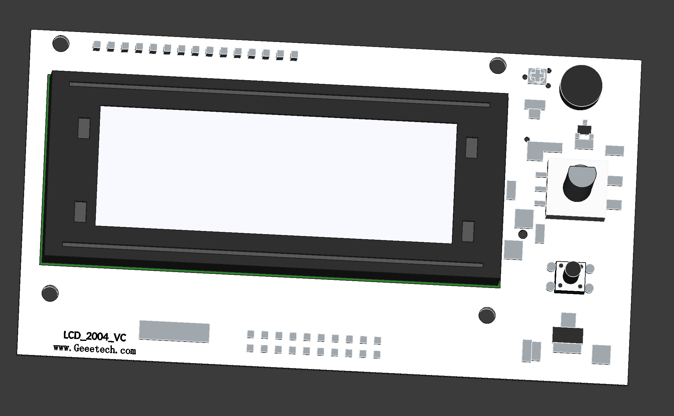 Geeetech A10 LCD 2004A 20x4 Display - CAD Model