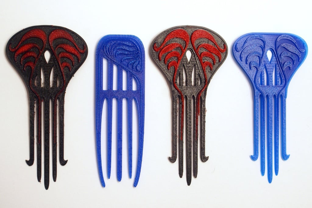 Art Nouveau Hair Ornaments 3D model by Bethany Weeks