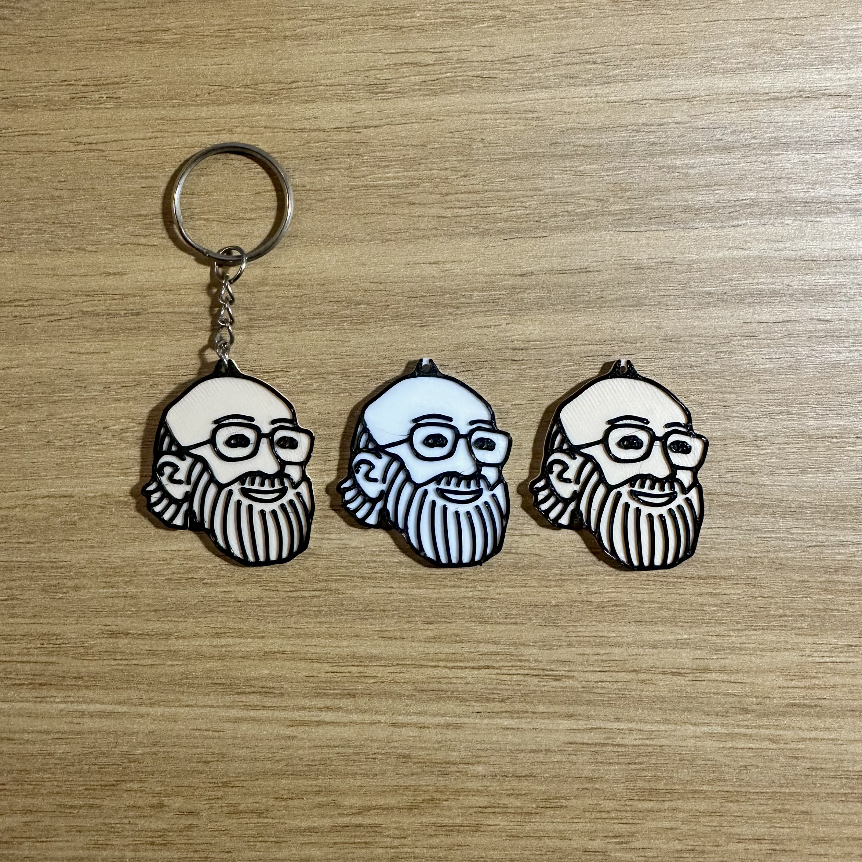 Paulo Freire Portrait Keychain