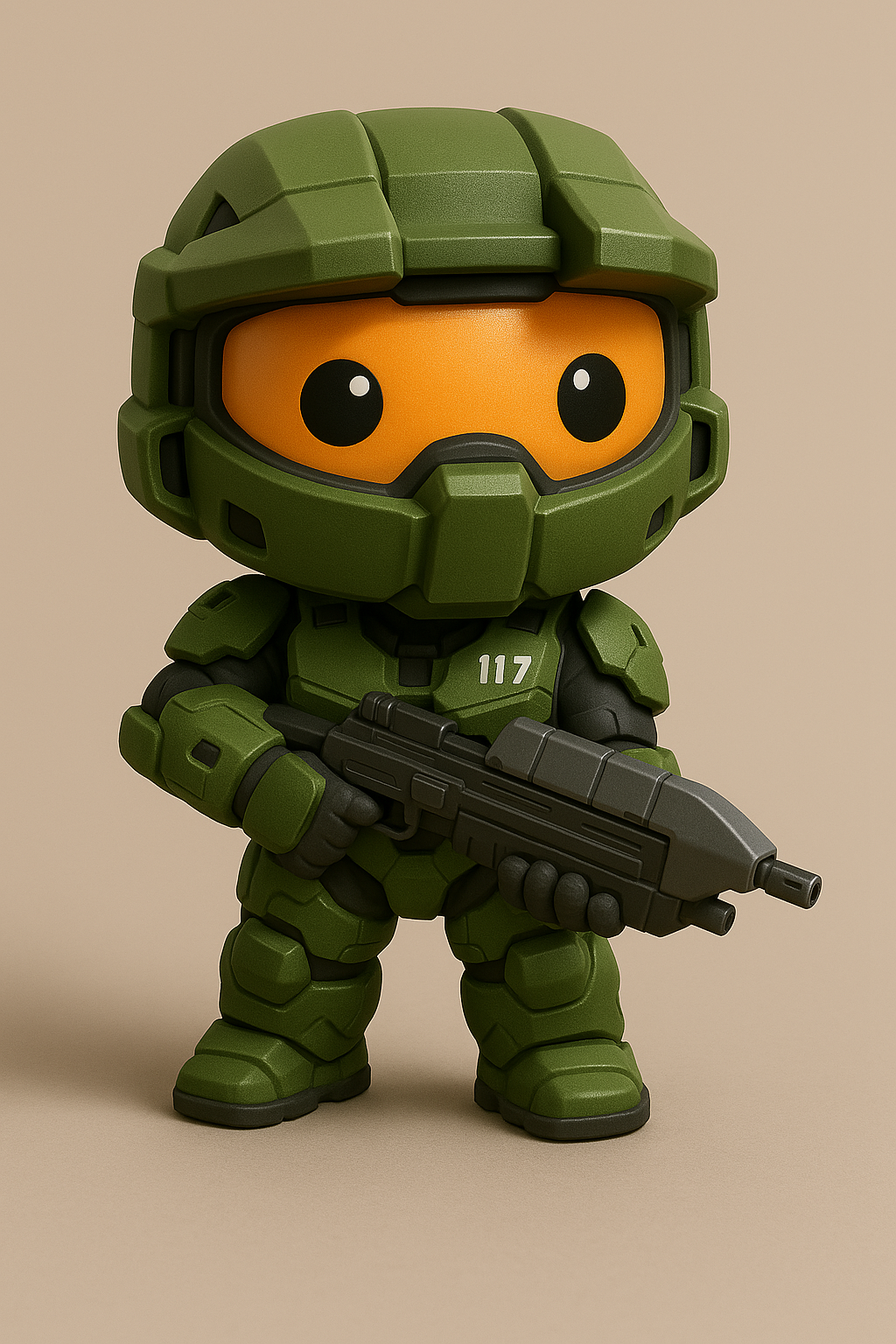 Master Chief Chibi – Cute Stylized 3D Figurine
