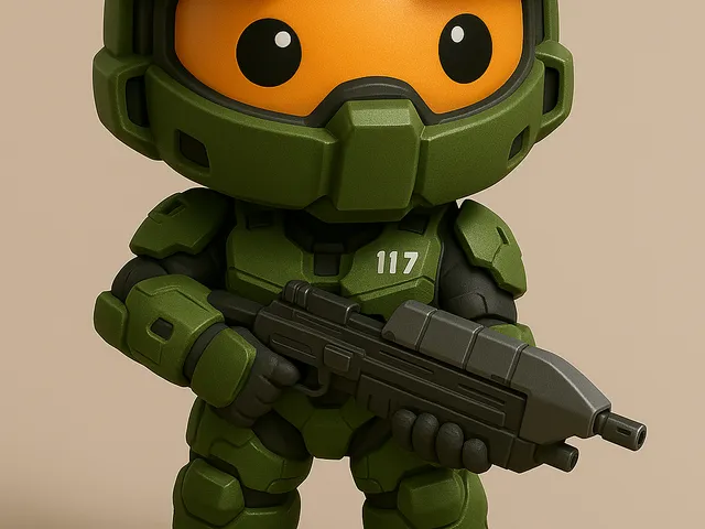 Master Chief Chibi – Cute Stylized 3D Figurine