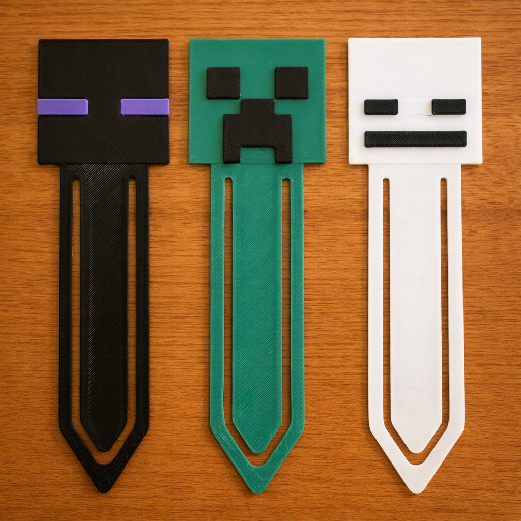 Minecraft (Creeper, Skeleton, Enderman) Bookmarks