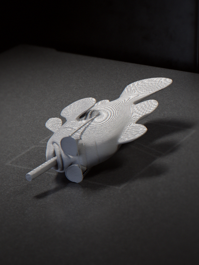 Cool Smoking Fish Figurine Animal 3D Printable 3D model