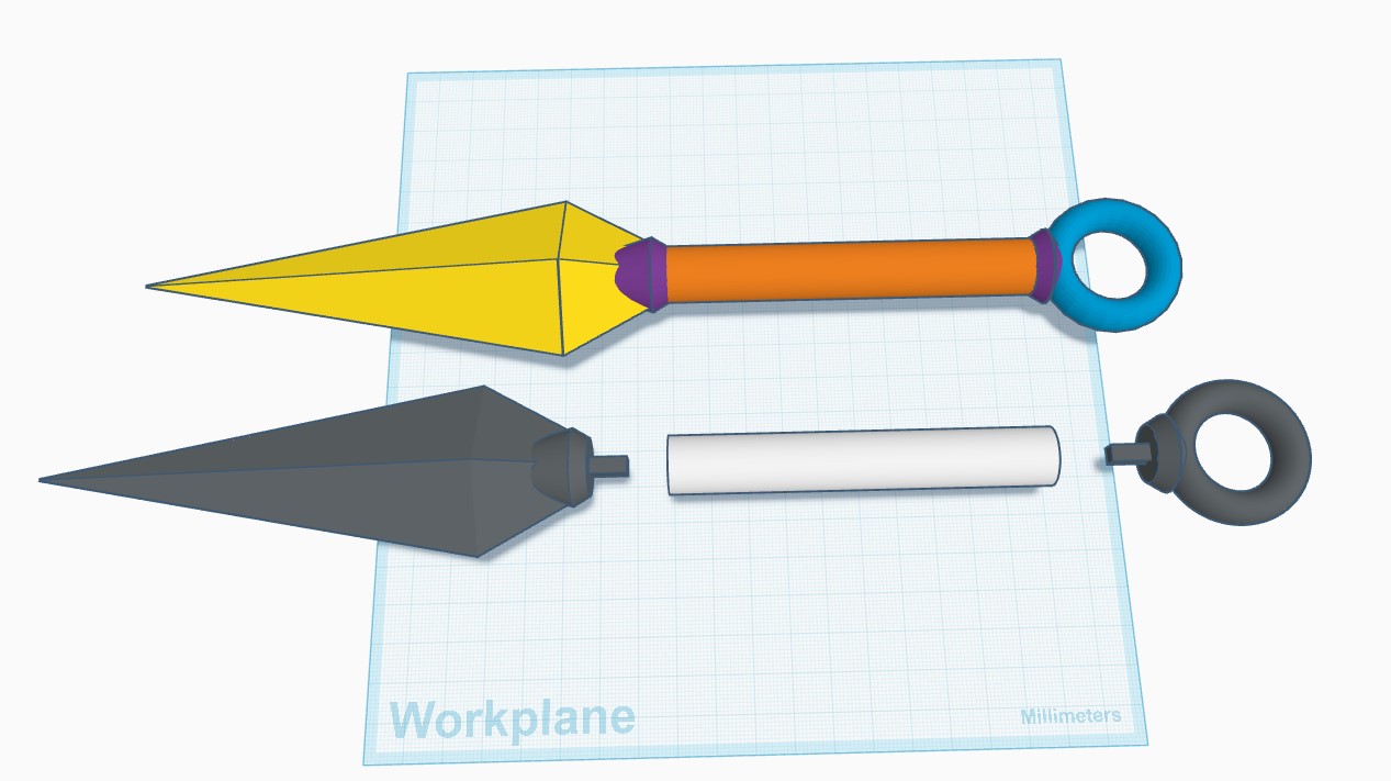 Miniatura 3 do modelo 3D Naruto Kunai Knife