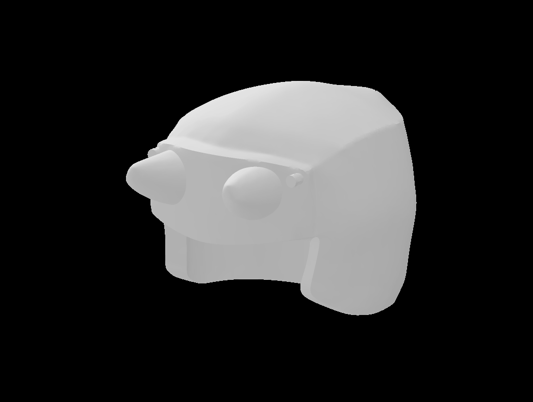 Lego Compatible (3448.dat) Minifig Headgear Ninjago Wrap / Hood Smooth with Molded Armor Plate with Horns Pattern