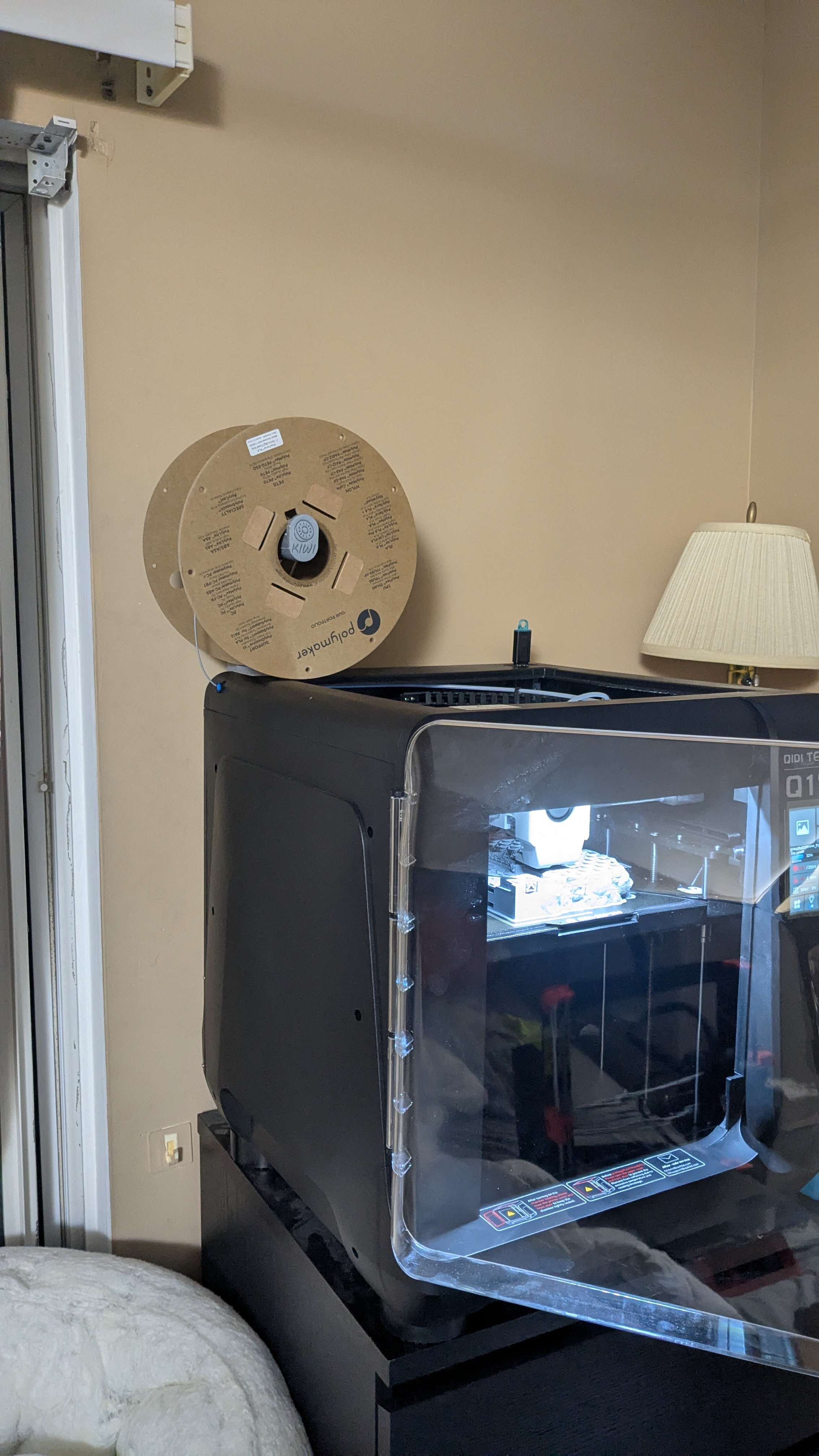 Kiwi's QIDI Q1P 3kg Spool Holder Remix