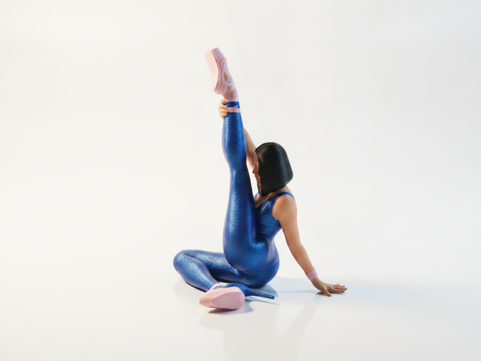 Stretching Female Yoga Figurine 3D Printable