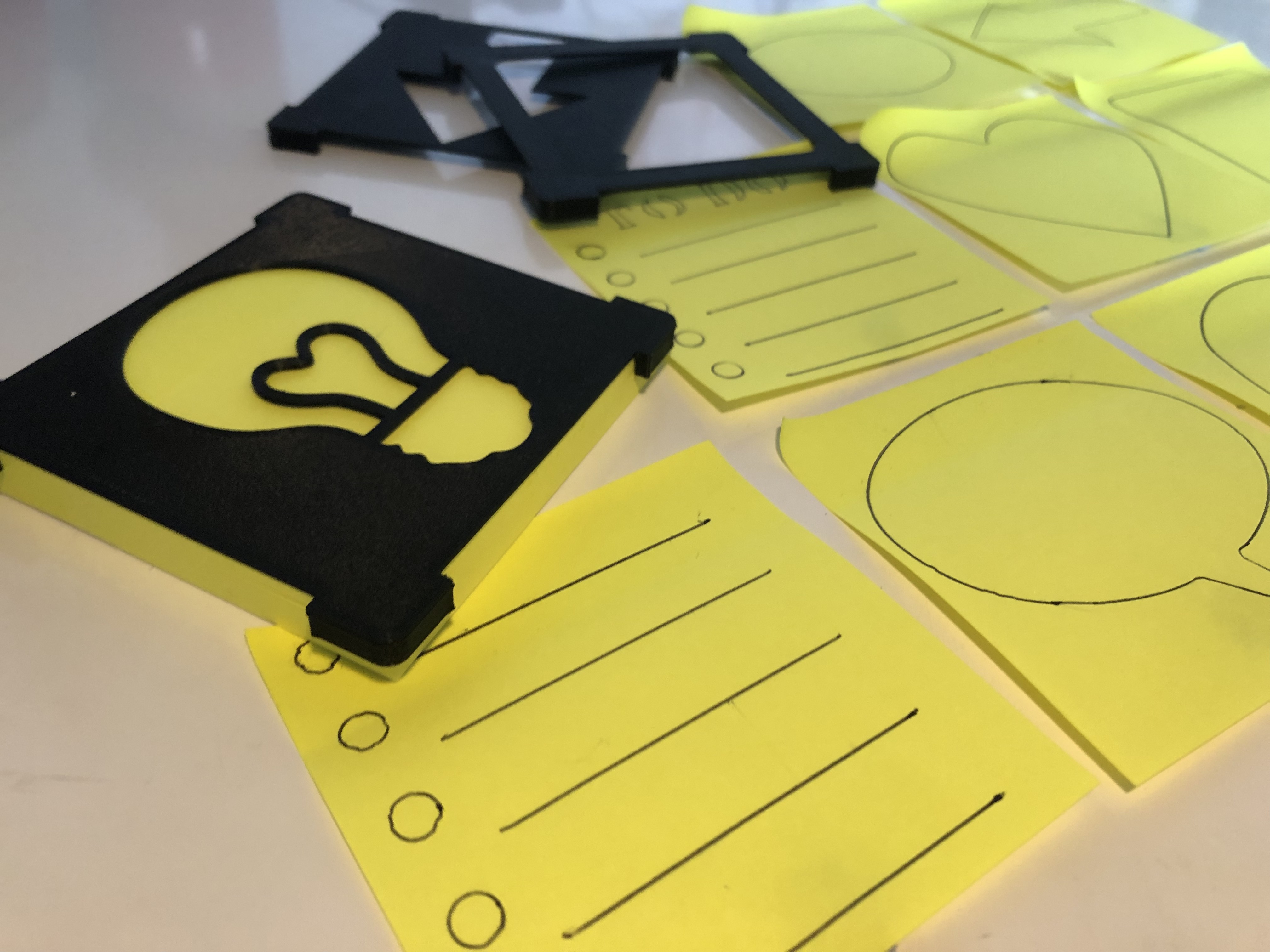 Miniatura 2 do modelo 3D Post-it Note stencils