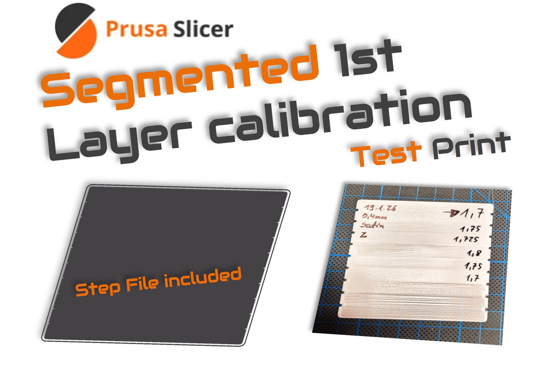 Segmented 1st layer calibration
