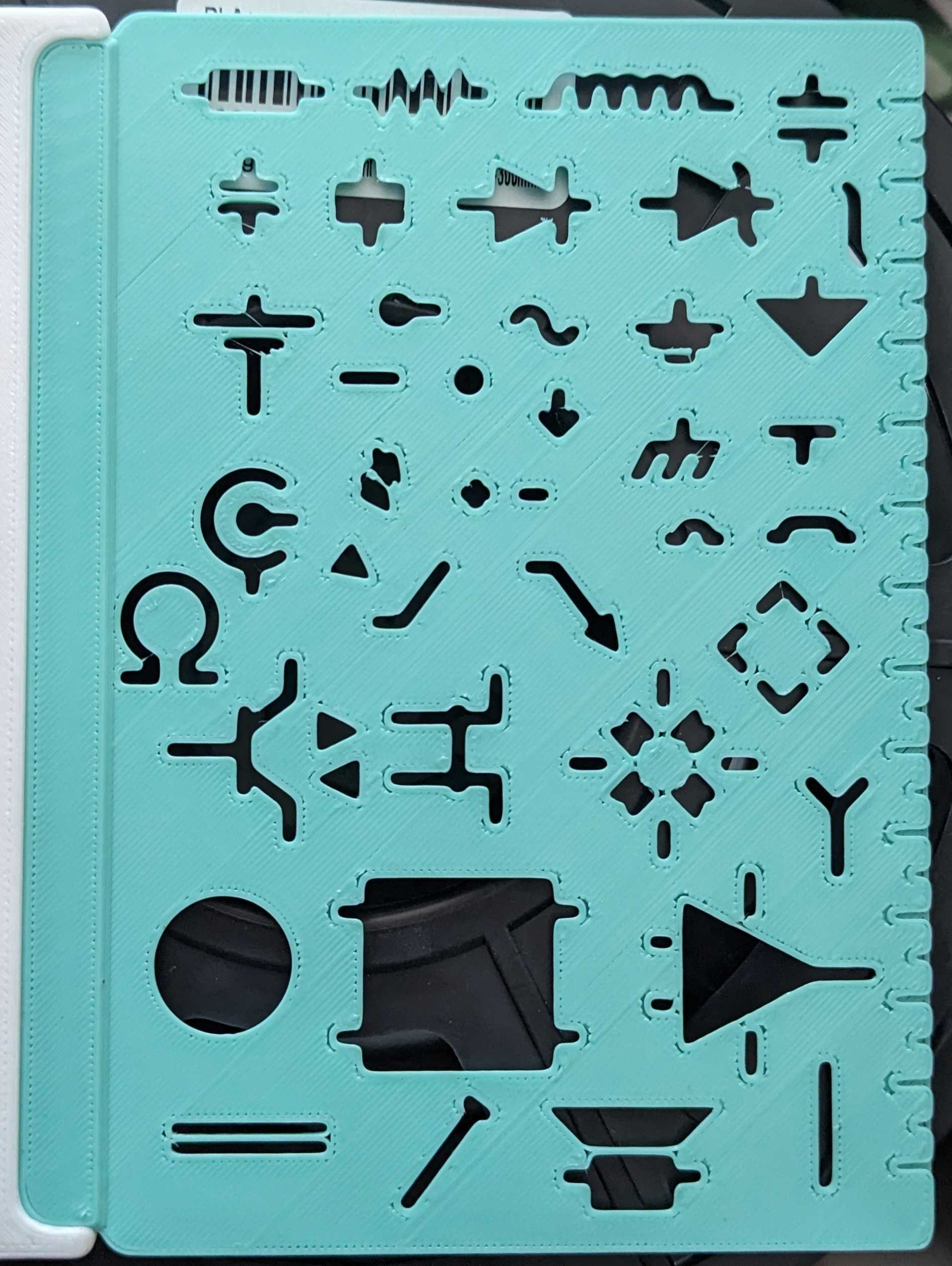 Ohm (Omega) Added to Basic Electronics Stencil