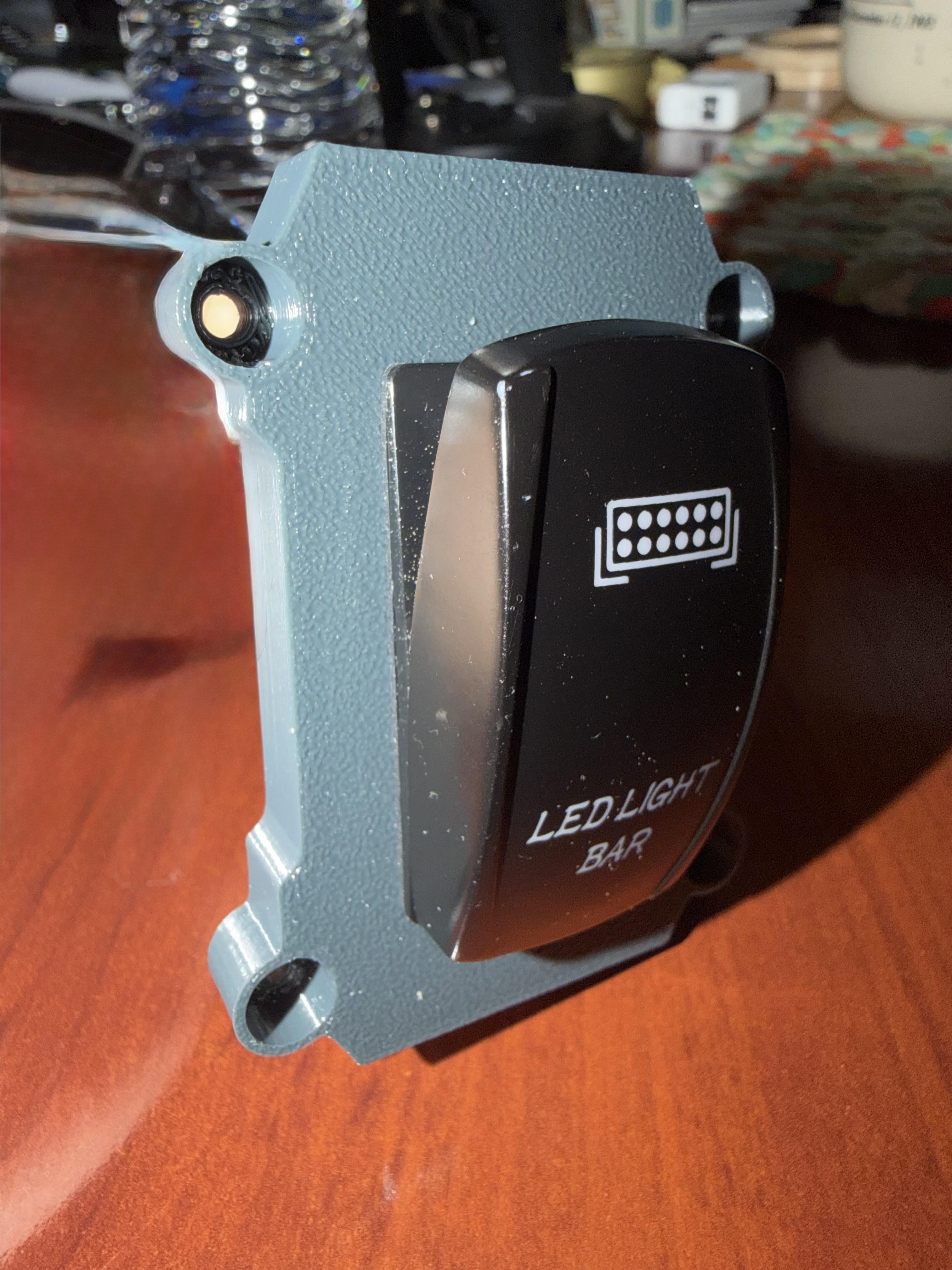 Rocker Switch Mounting Plate 3D model