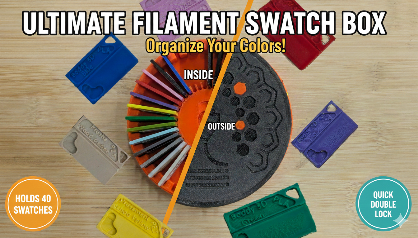 Filament swatch box 3D model thumbnail