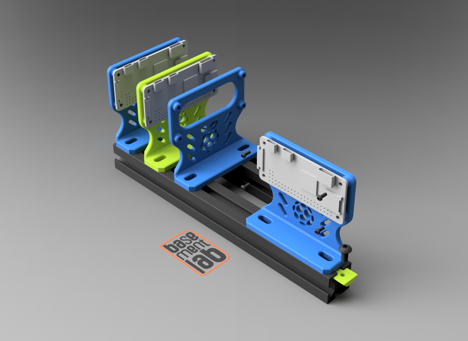 Raspberry Pi Zero 2020 Mount Bracket  Stand alone / Cluster - Supporto Verticale per profilo 2020