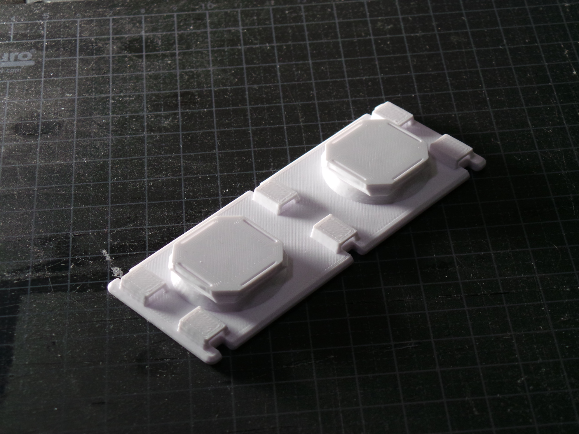 Double Clip Cable Tie Bracket for Underware (OpenGrid version)