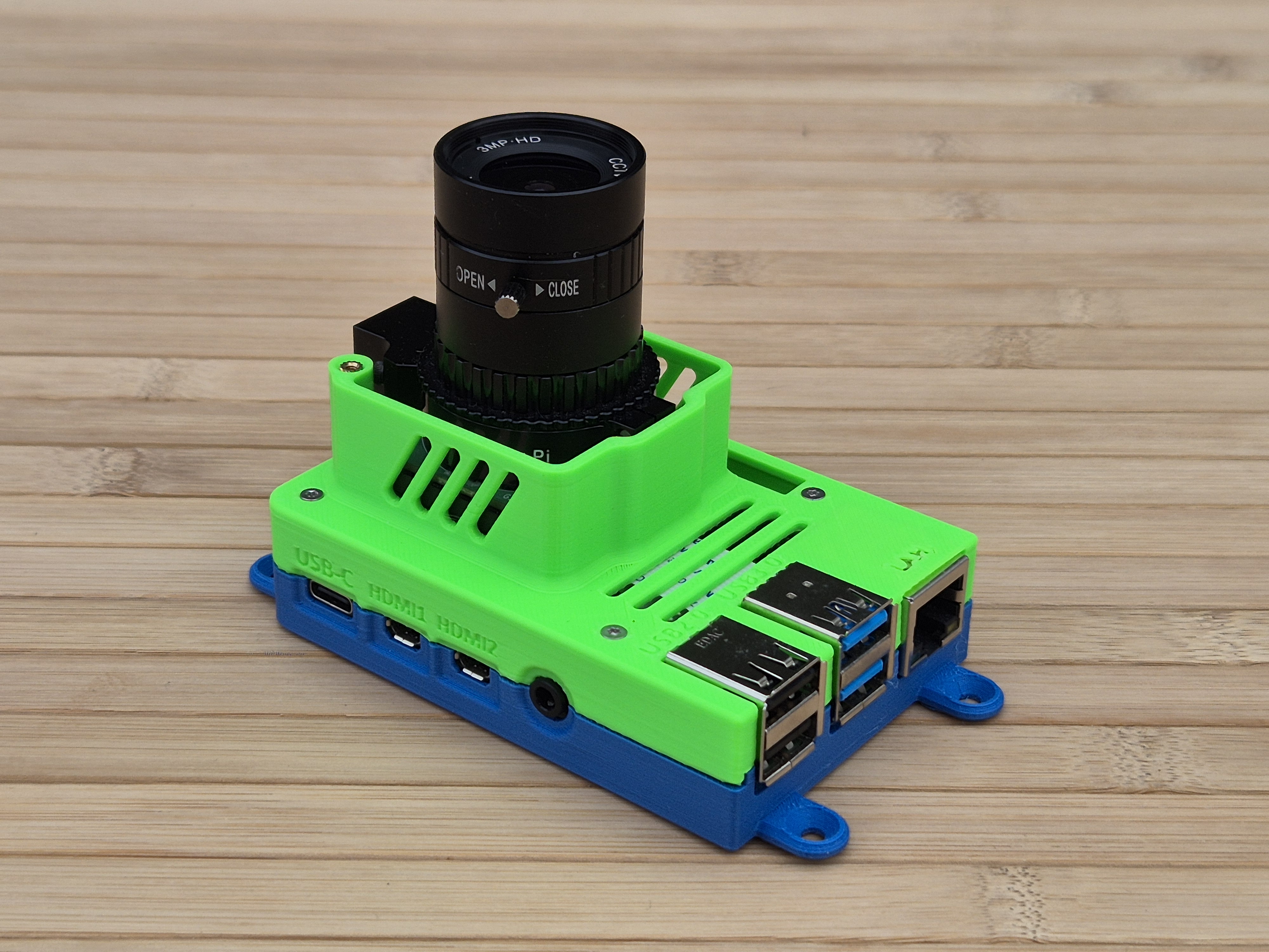 Raspberry Pi4 & Angled mount for Raspberry Pi GS or HD camera