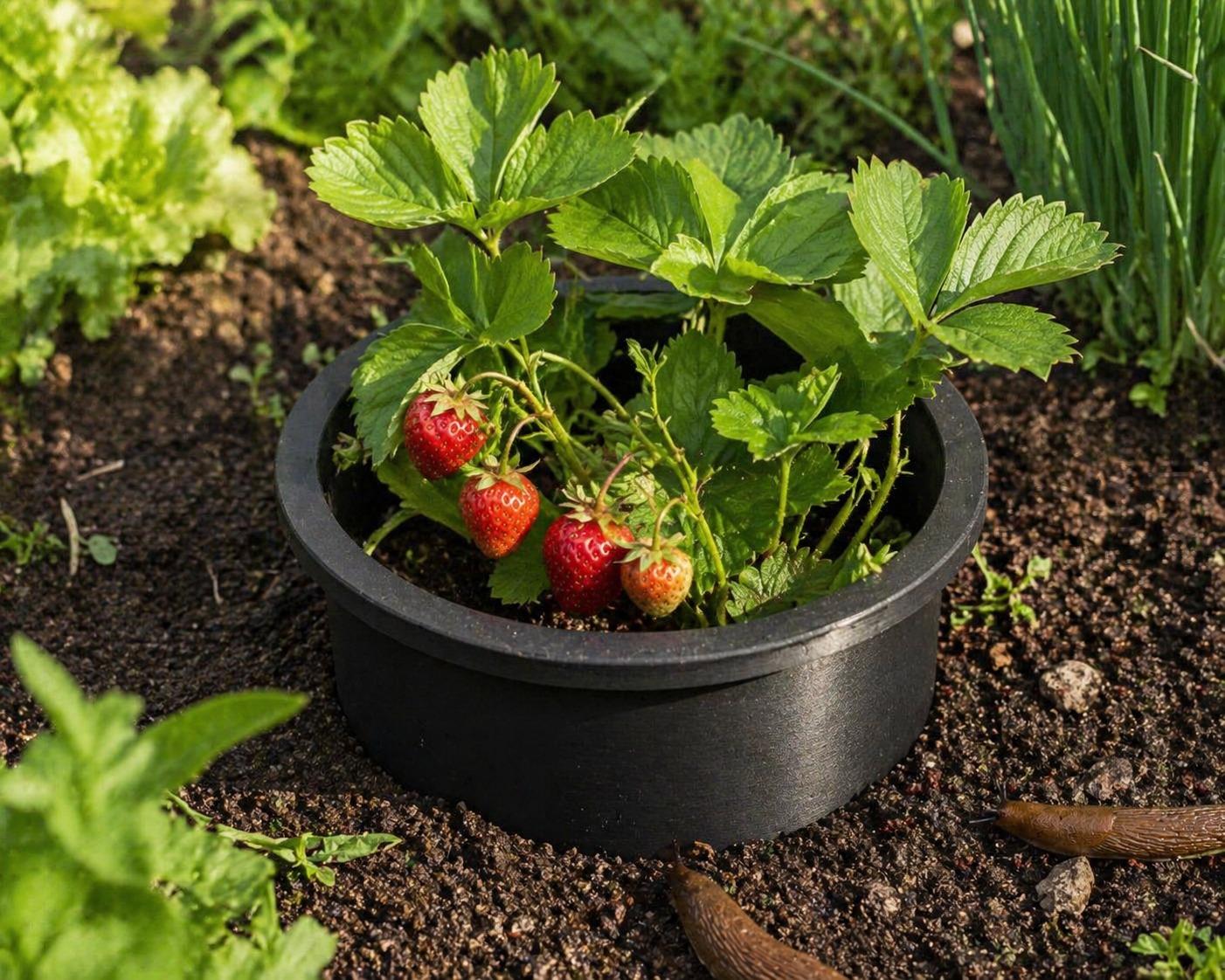 Schnecken-Schutzring für Pflanzen (z. B. Erdbeeren)