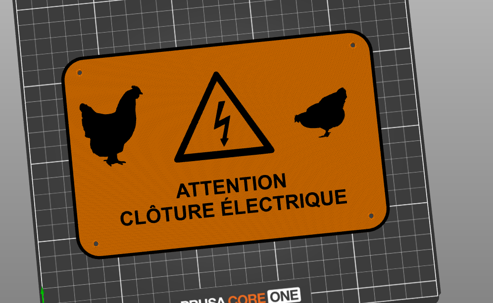 PLAQUE ATTENTION CLOTURE ELECTRIQUE