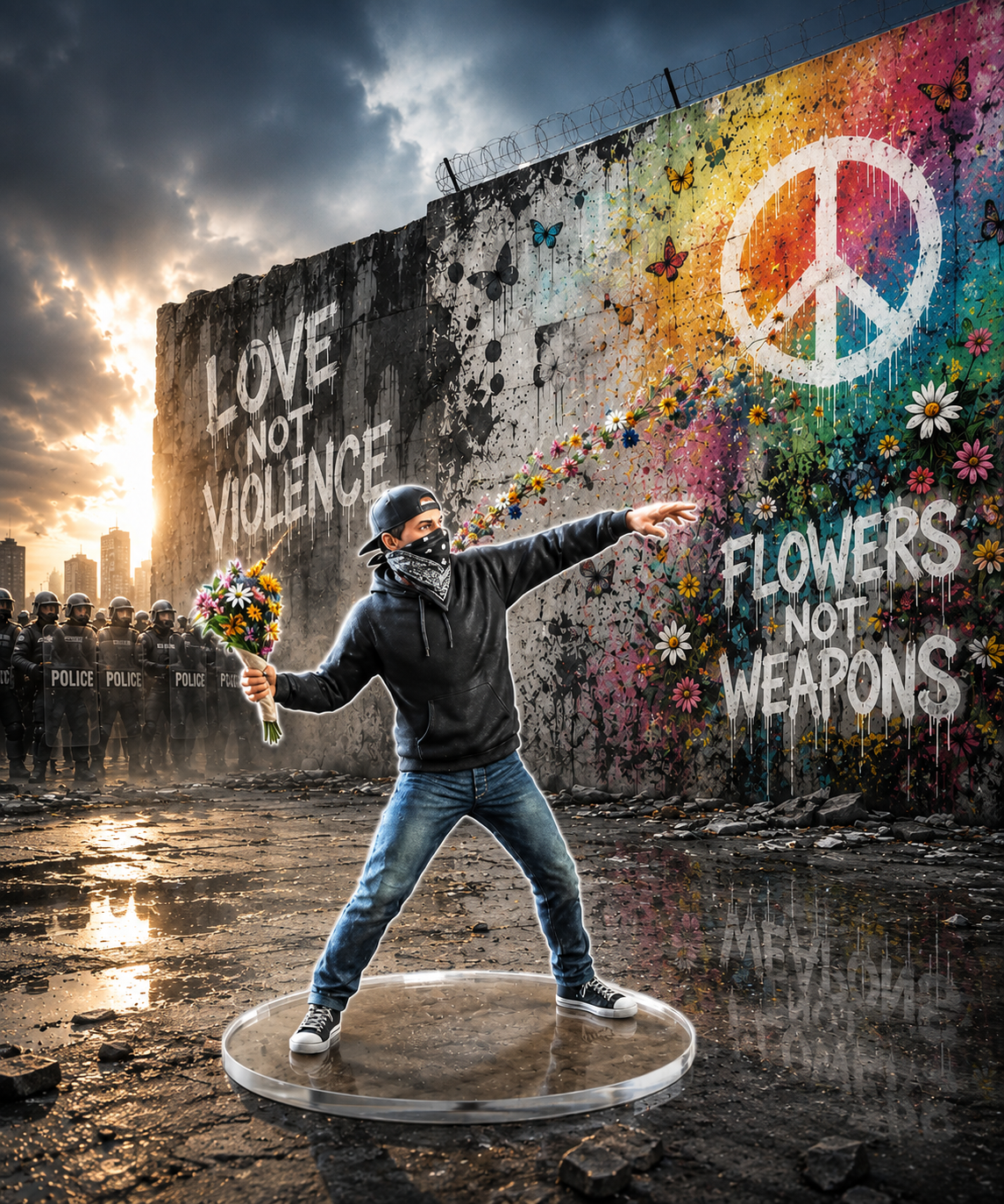 Banksy - Flower Thrower - Figure