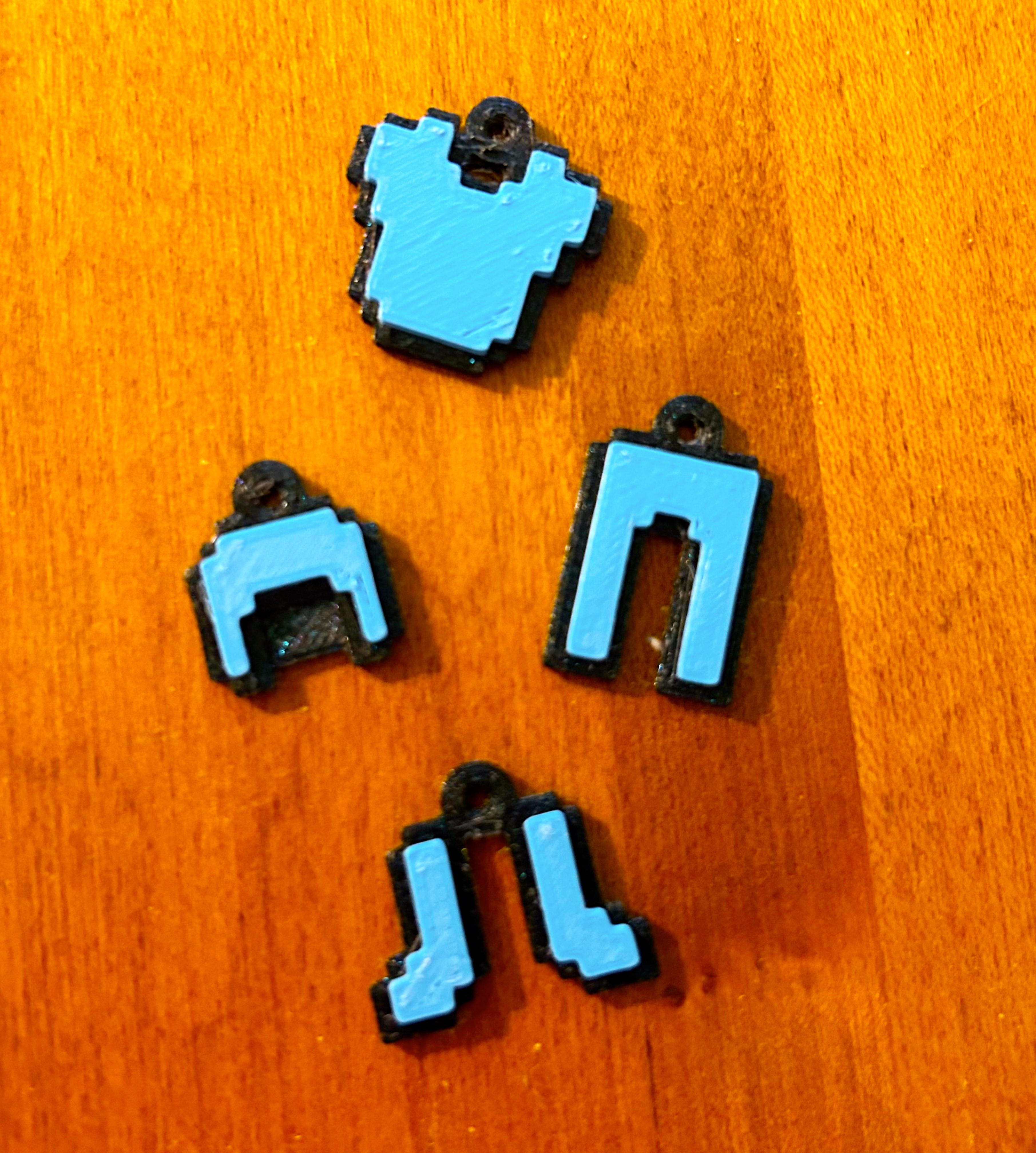 Minecraft Diamond Armor Earrings