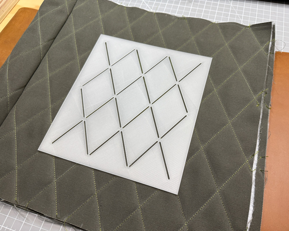 2" wide 60 degree diamond fabric stencil