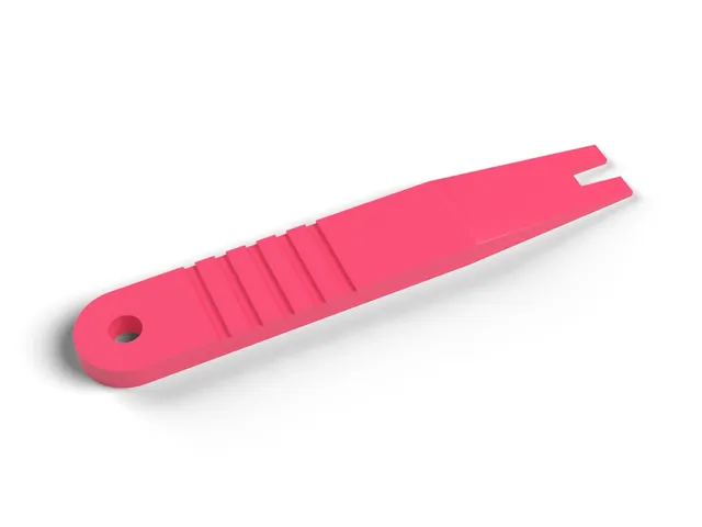Ring Pull Lifter - Can Opener Lever for Drink, Food and Pet Food Cans, Keyring, No Supports (OpenSCAD)