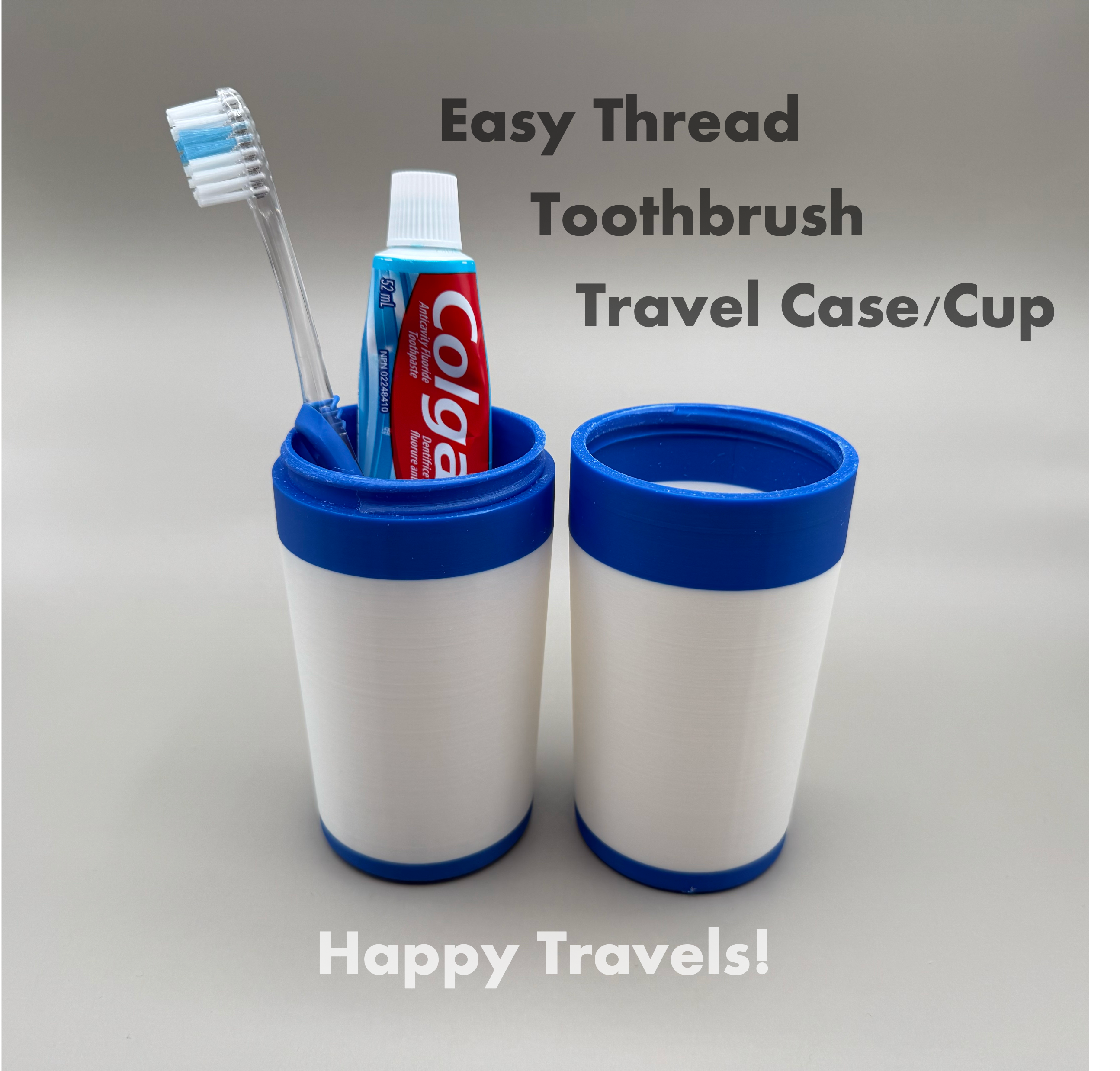 Toothbrush Travel Case & Cup (Threaded)