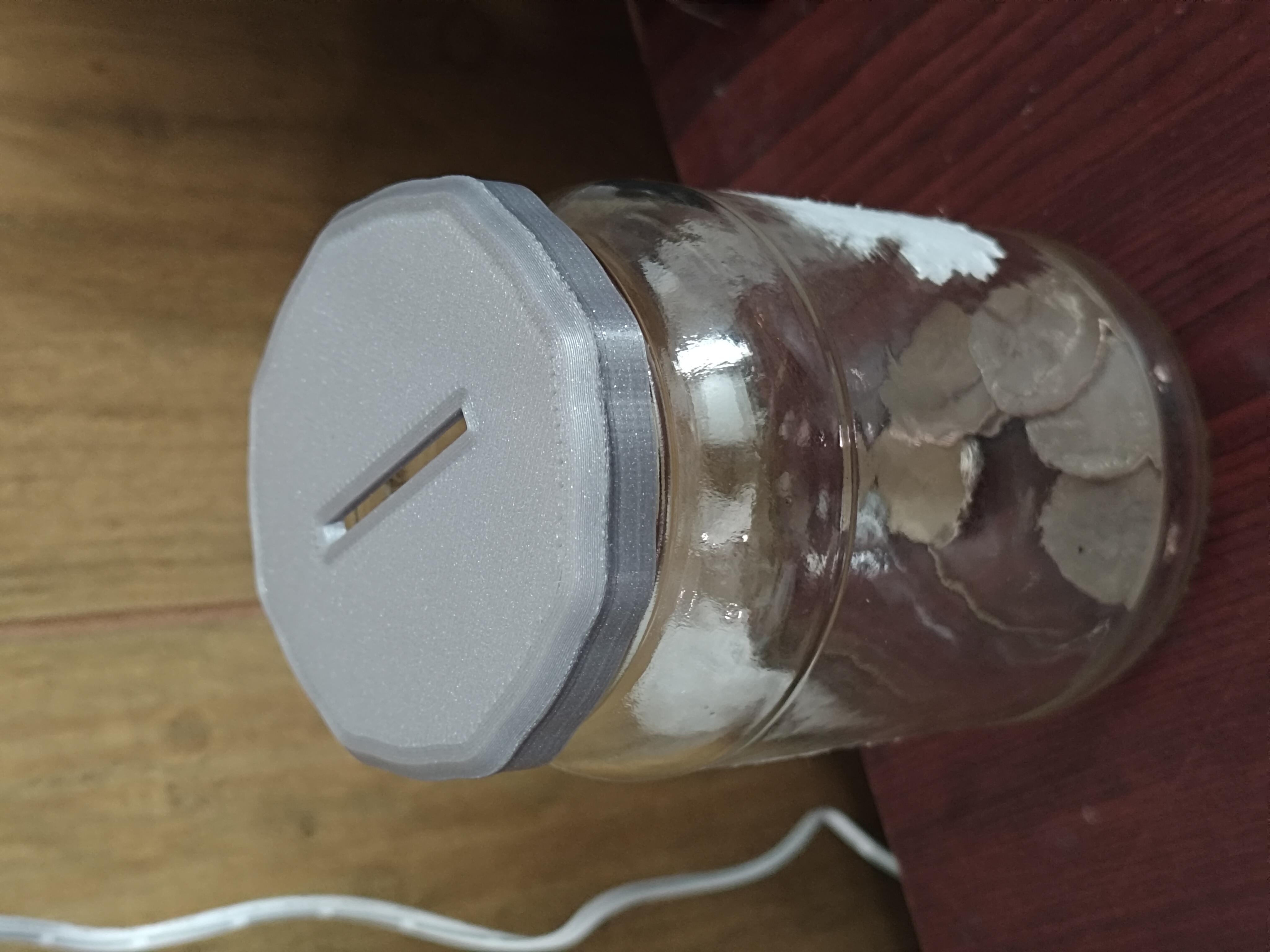 16oz Jar Coin Bank 3D model