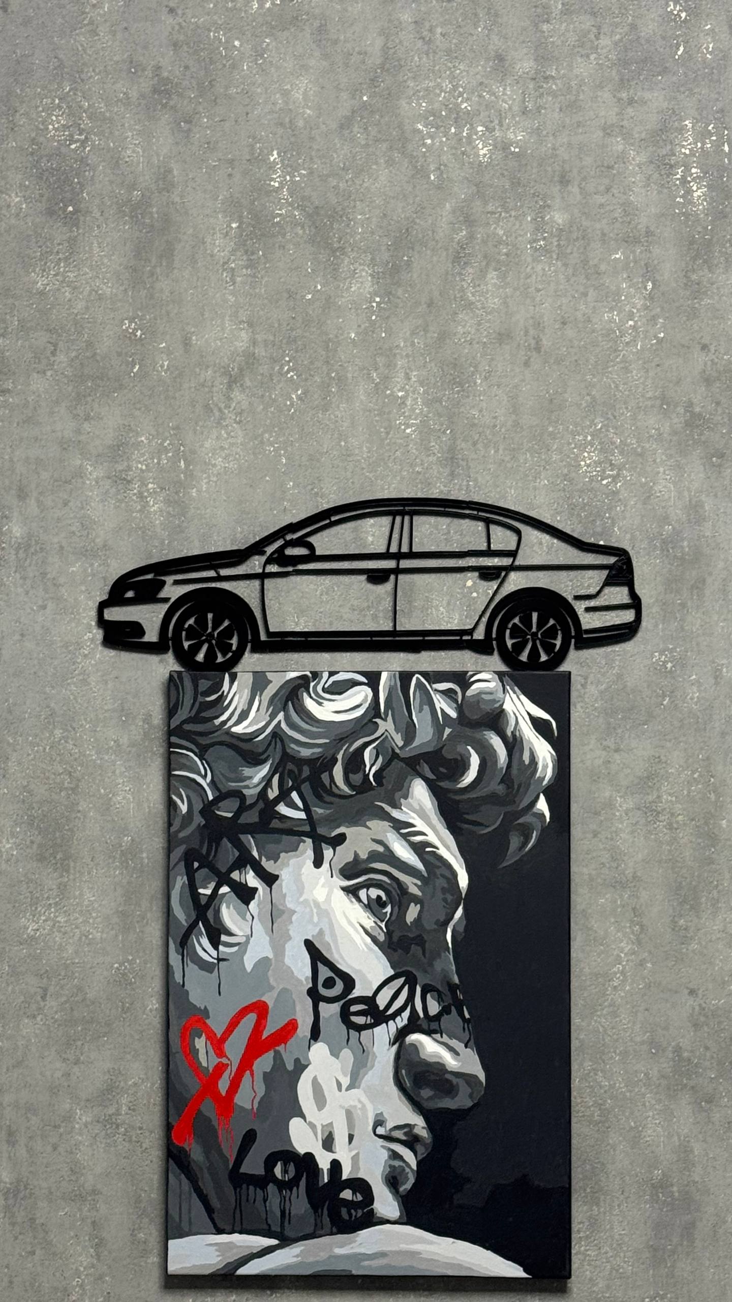 Volkswagen Passat silhouette, wall art