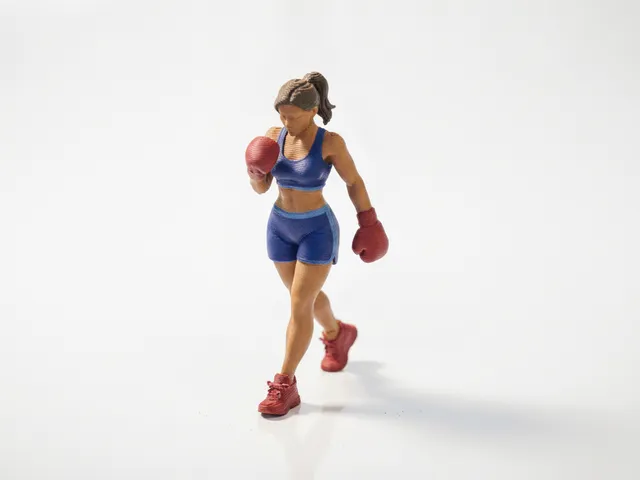 Boxer Lady Athletic Female Figurine 3D Printable