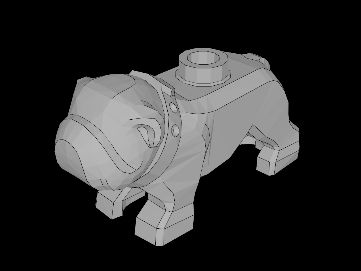 Lego Compatible (65388.dat) Animal Dog Bulldog