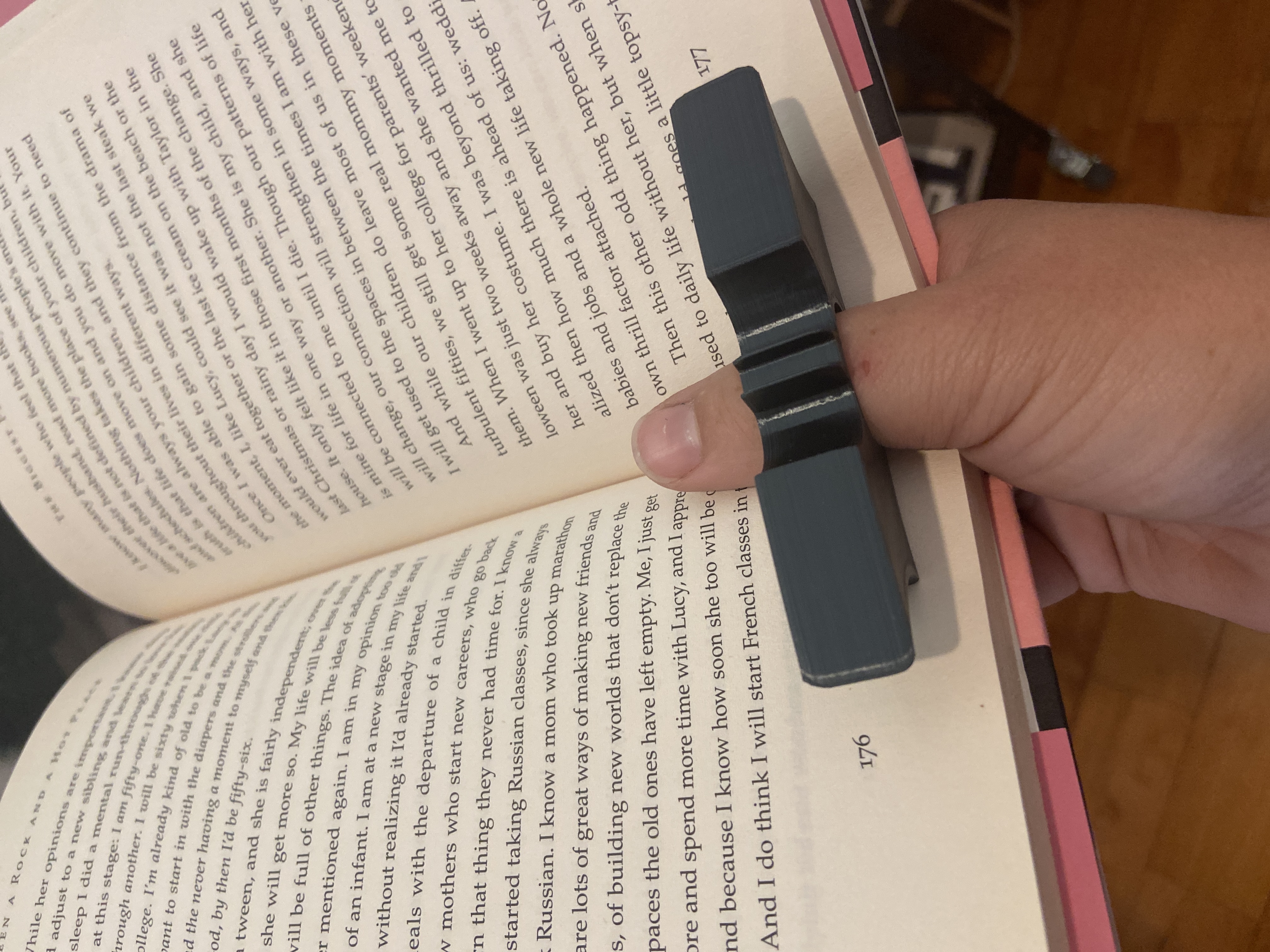 Batman book thumb support