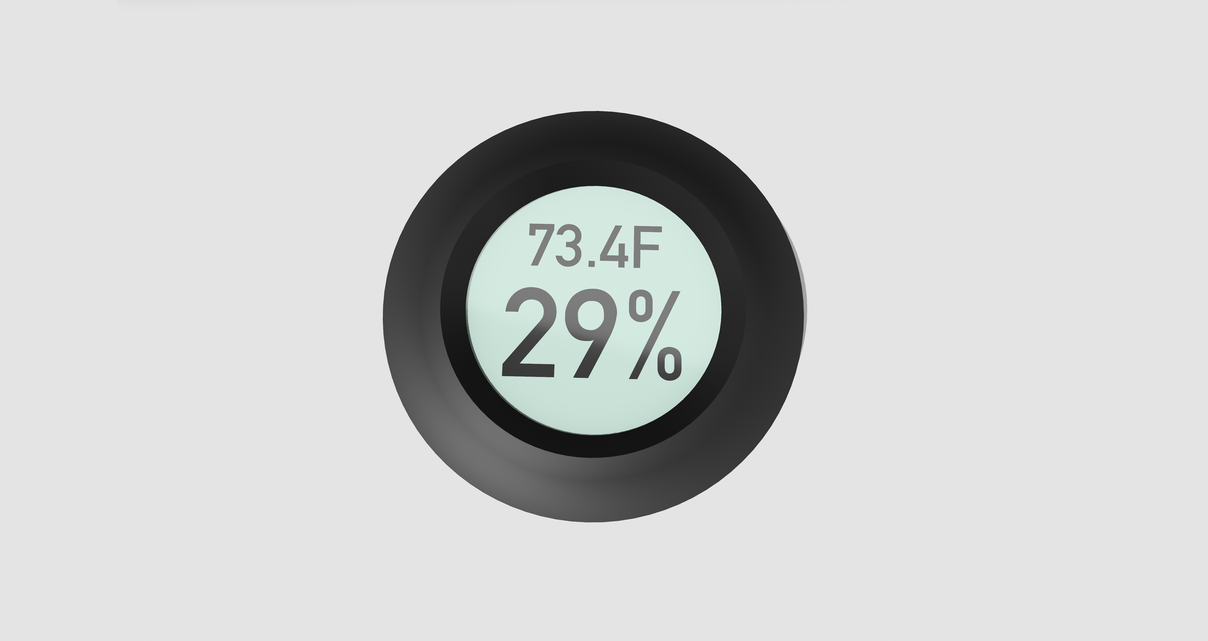 Mini Hygrometer Thermometer CAD Model (Digital Humidity Meter)