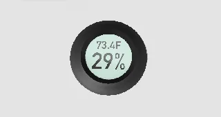 Mini Hygrometer Thermometer CAD Model (Digital Humidity Meter)