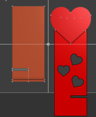 2 Part Heart Phone Stand