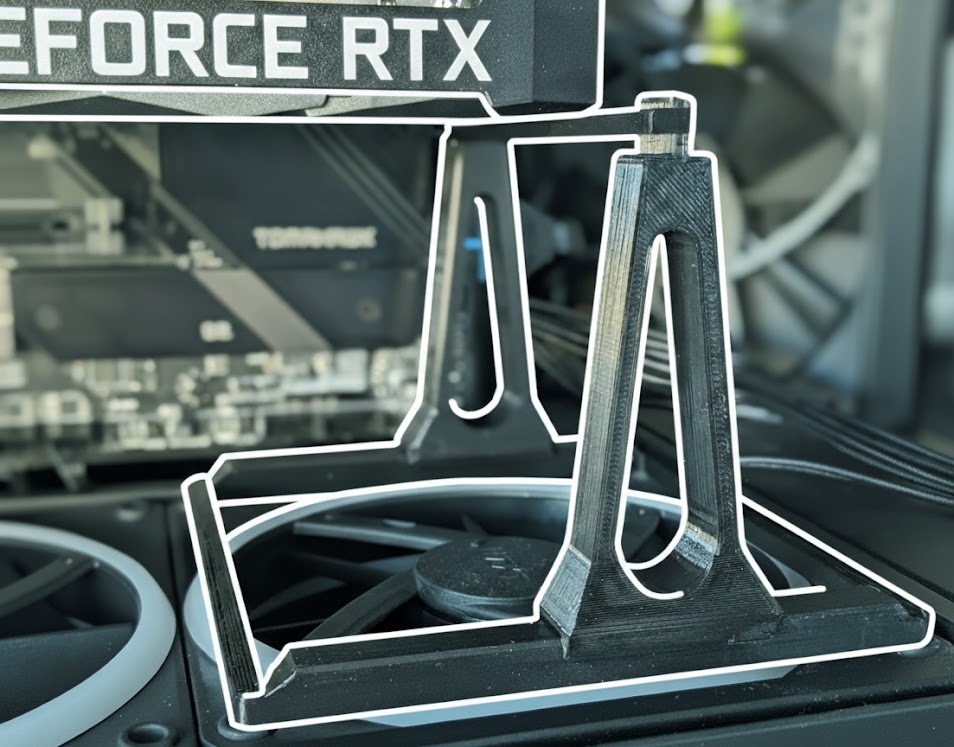 GPU support bracket - Mount over 140mm fans