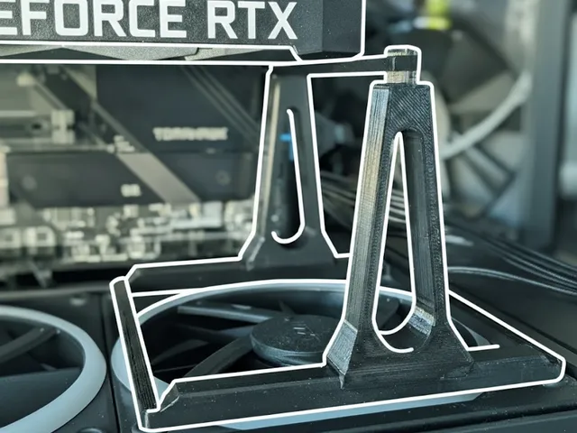 GPU support bracket - Mount over 140mm fans