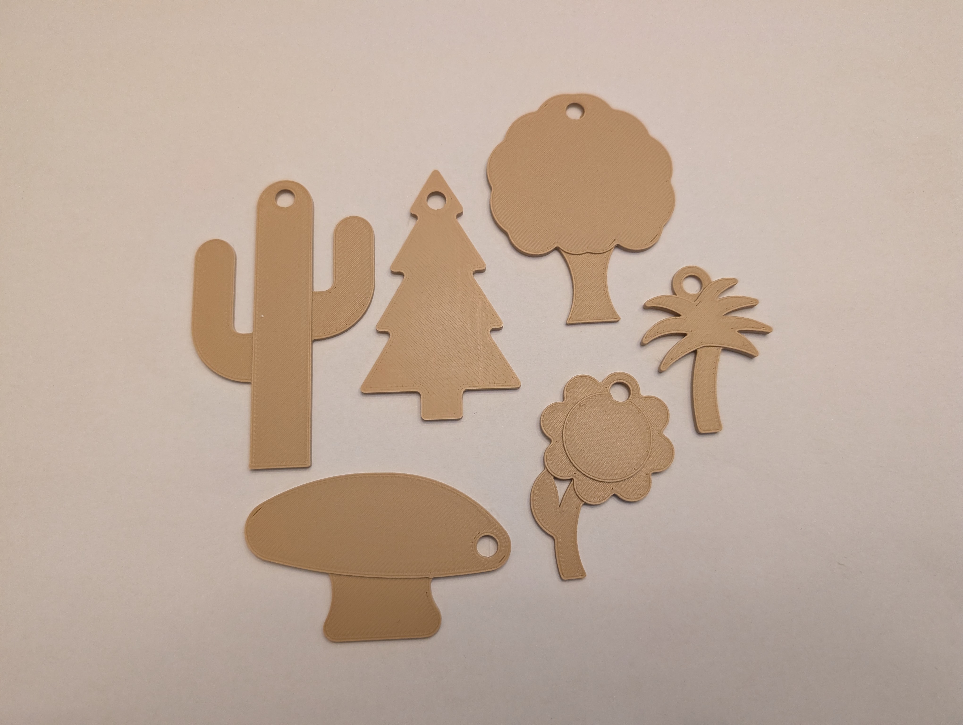 Keychain Blanks - Plant Shapes 1