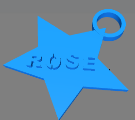 rose dog tag