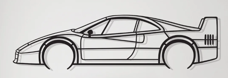 Ferrari F40 Wall Art