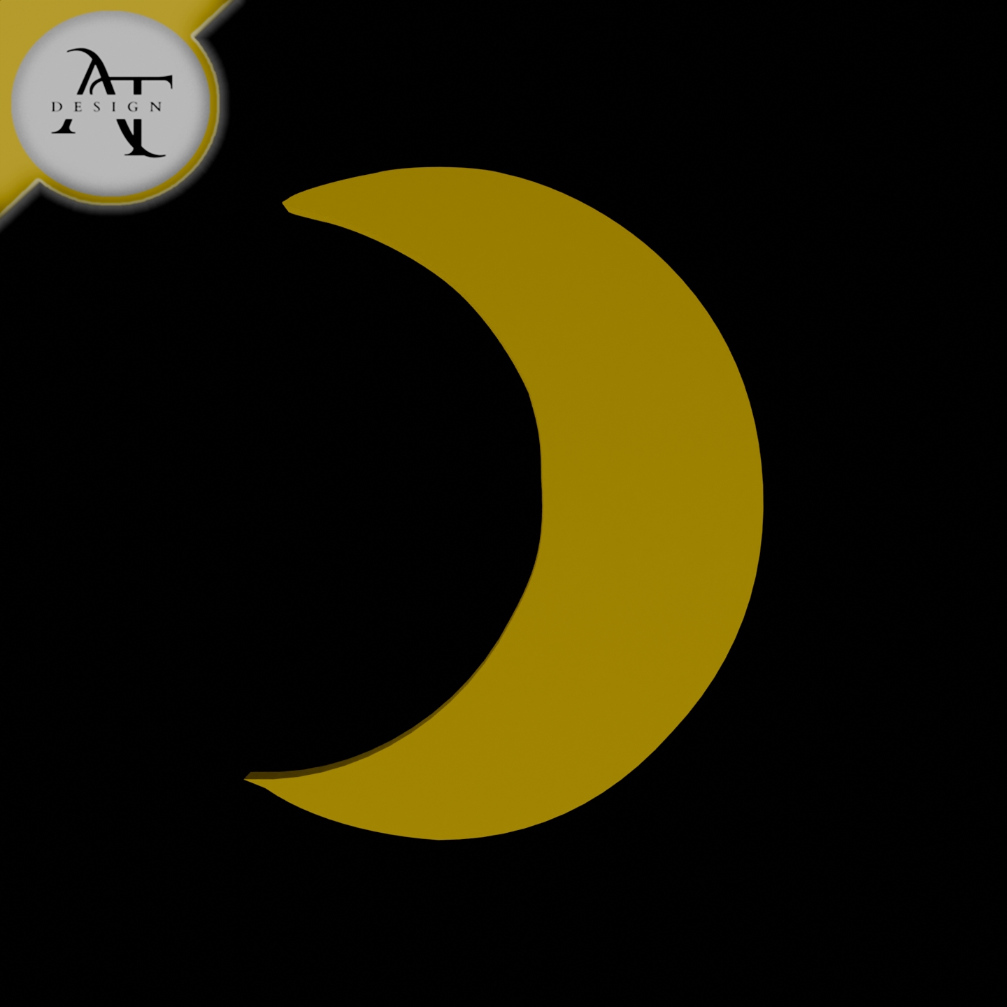 Simple Moon Symbol - 2D Art