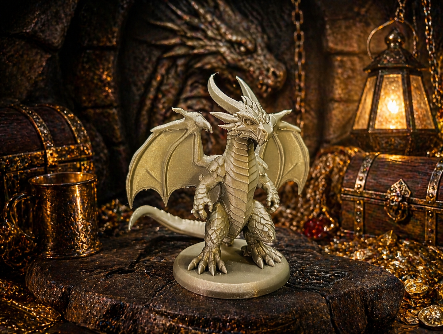 Mythical Dragon Figurine (With Base)