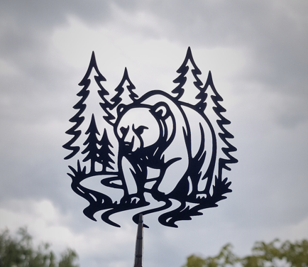 Majestic Forest Bear Silhouette