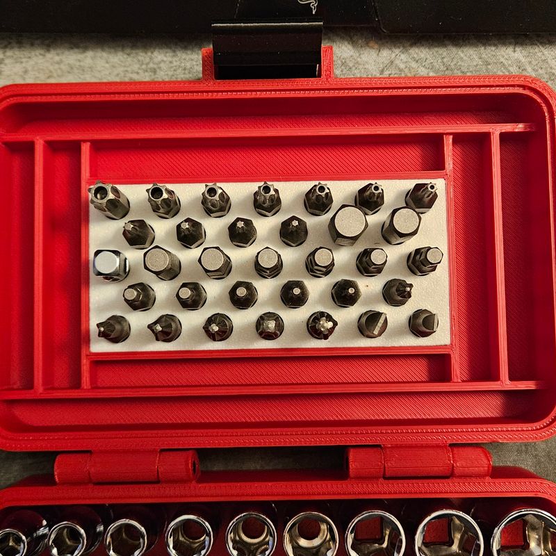 ICON Flex-Head Rachet and Bit Set Box with added 1/4＂ Socket Storage by ...