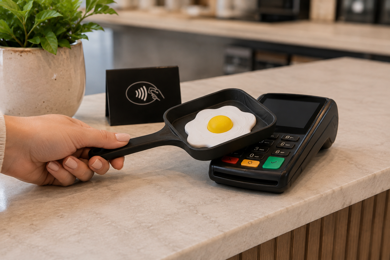 Fried Egg Credit Card Payment Wand