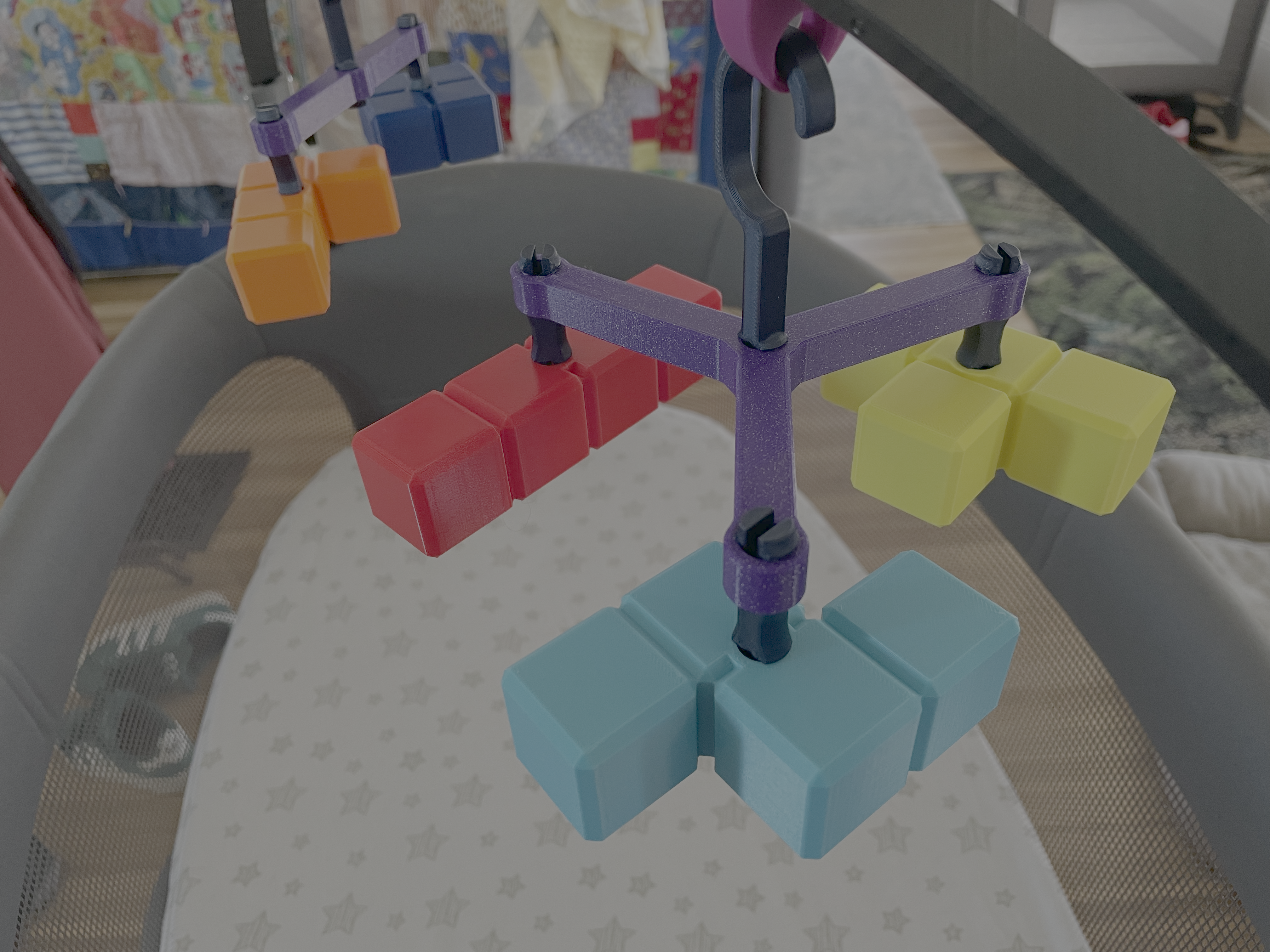 Baby Mobile - Tetris Pieces 3D model