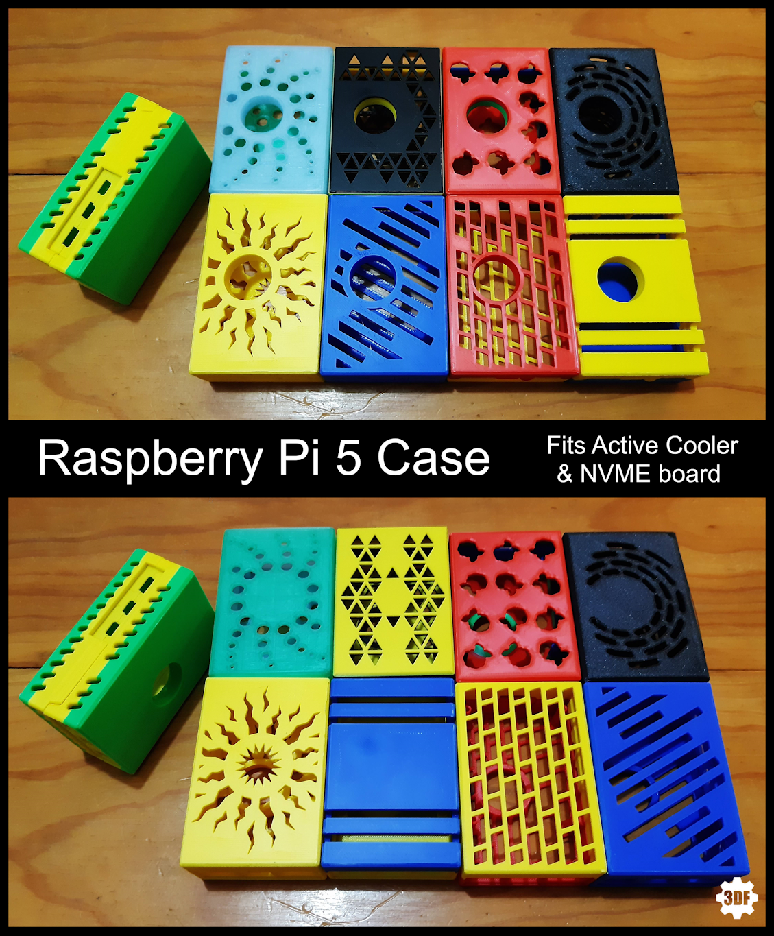 Raspberry Pi 5 Case - Fits Active Cooler & NVME board