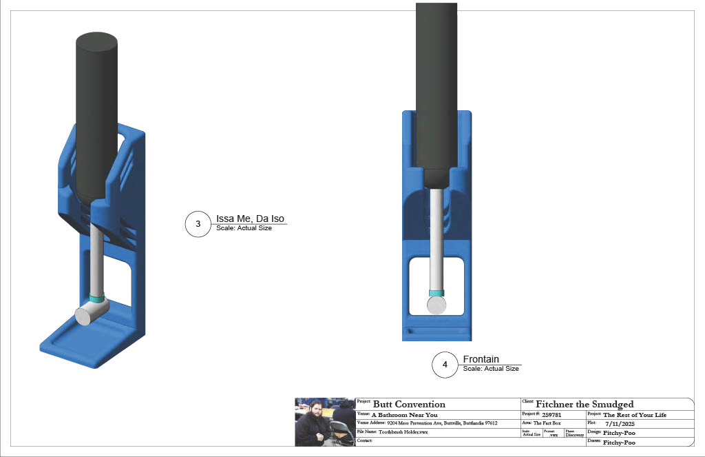 Electric Toothbrush Inverted Holder Unit