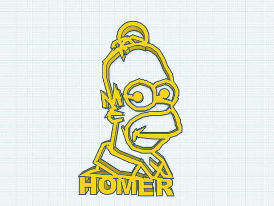 Homer Keychain