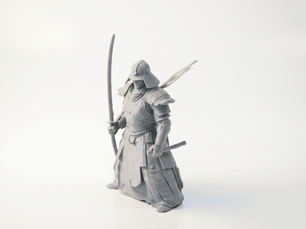 Mini Samurai Figurine Fantasy Warrior 3D Printable
